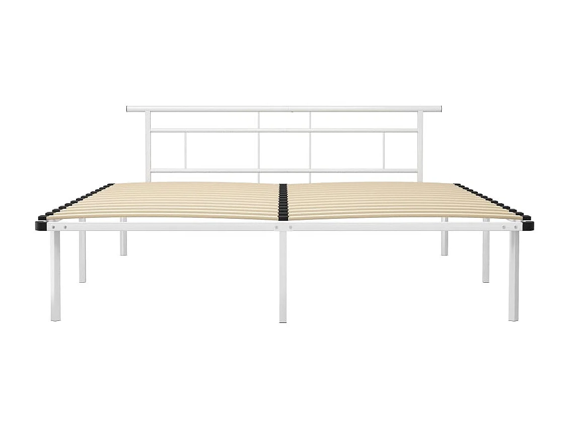 Lit-180x200 cm Blanc Métal EGGB16928