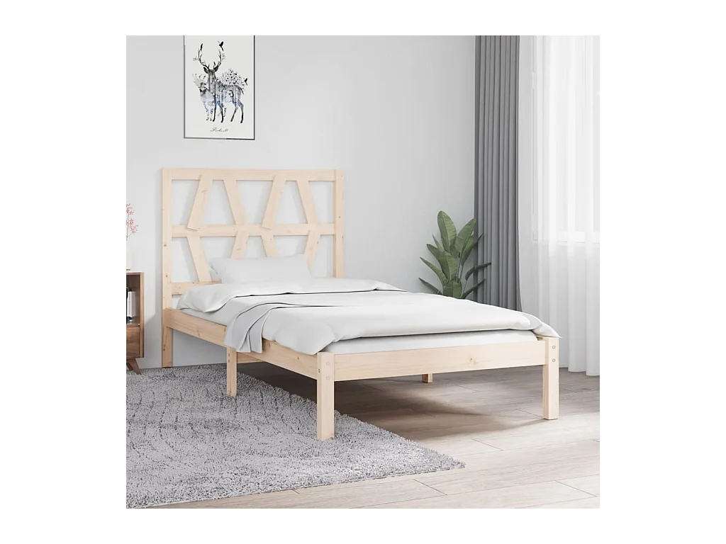 Cama 90 x 200 cm pinho maciço PT957067