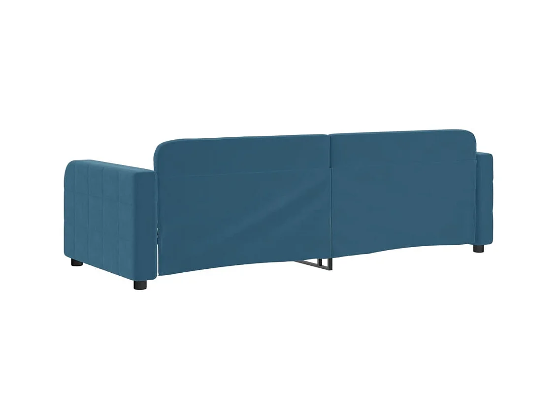 Cama 100x200 cm terciopelo azul ES79132