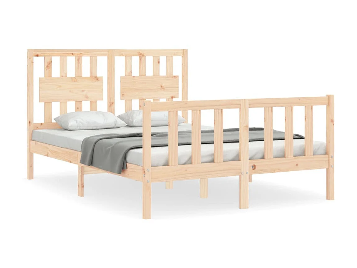 Cama com cabeceira 120x200 cmmadeira maciça PT452047