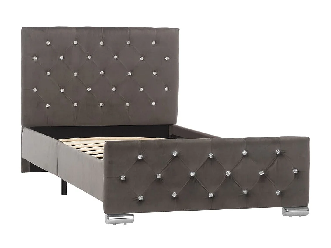 Lit-90x200 cm Gris Velours EGGB31456