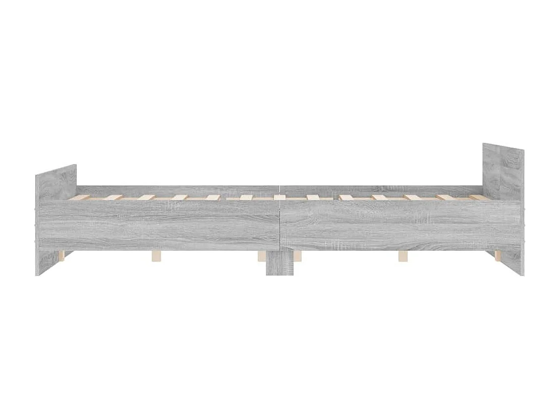 Lit-120x190 cm tête de lit et pied de lit sonoma gris EGGB28578