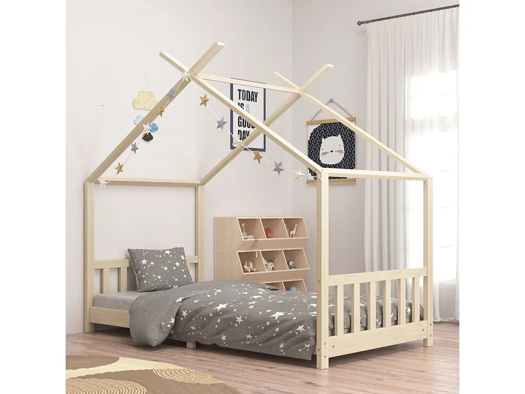 Kinderbedframe massief grenenhout 90x200 cm NL40625