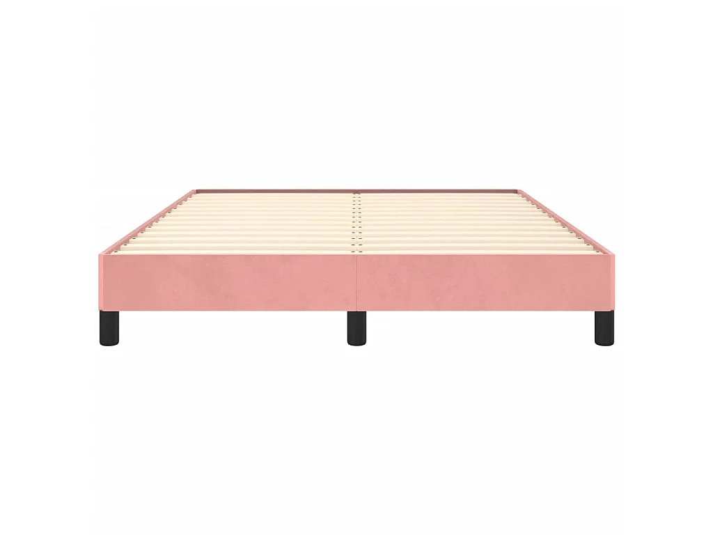 Bedframe fluweel roze 140x190 cm NL39807