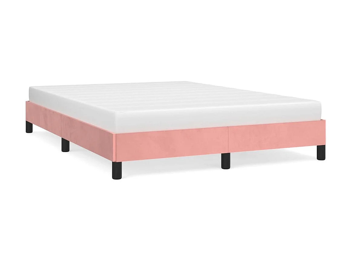Bedframe fluweel roze 140x190 cm NL39807