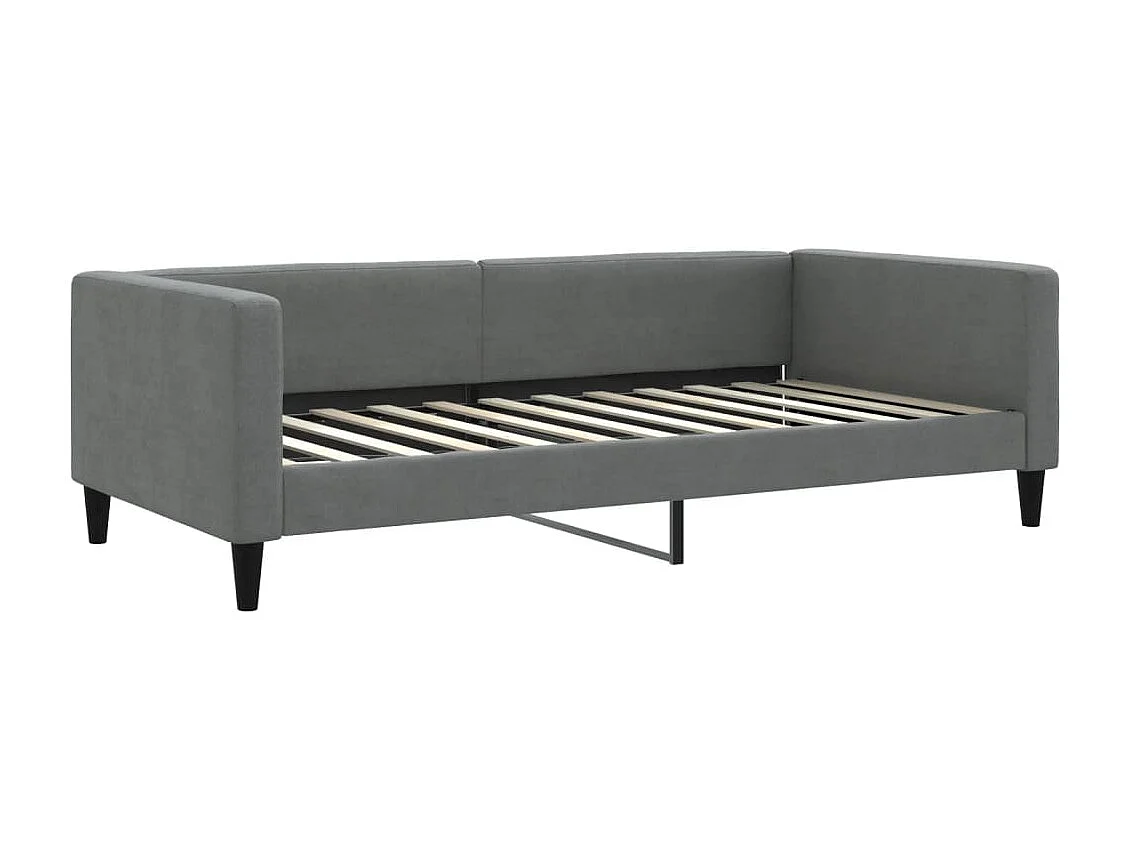 Lit-100x200 cm de repos gris foncé tissu EGGB27282