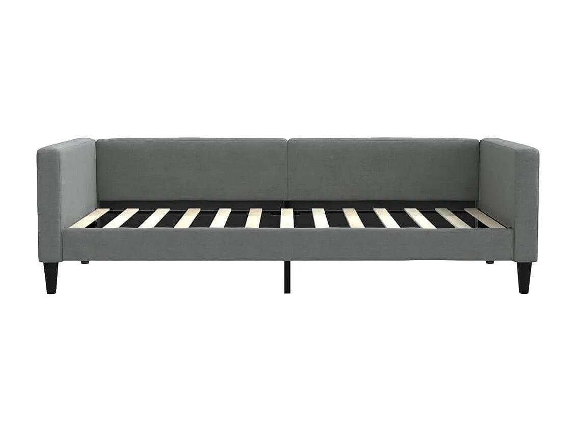 Lit-100x200 cm de repos gris foncé tissu EGGB27282