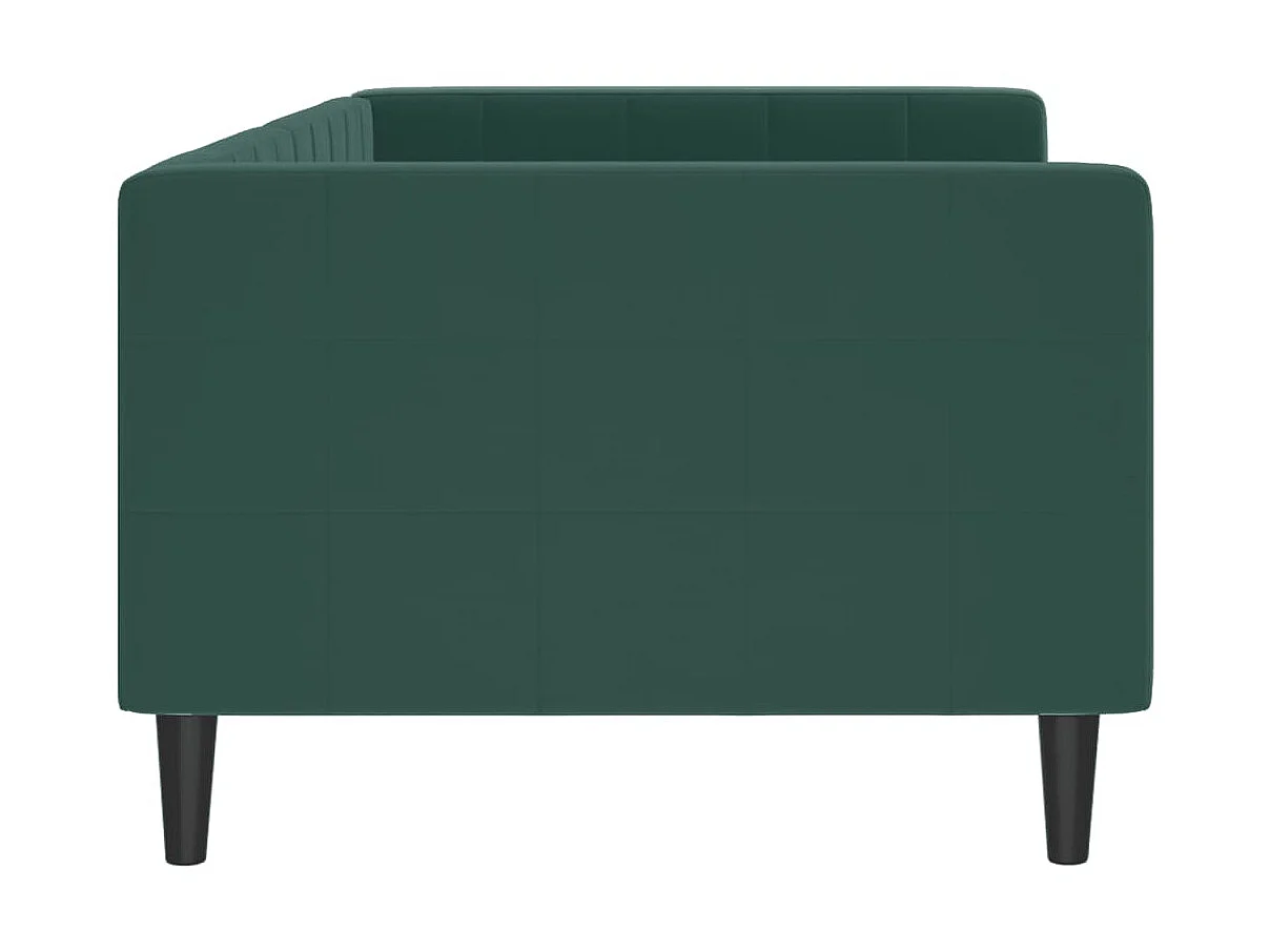 Sofá-cama 90x200 cm veludo verde-escuro PT353413