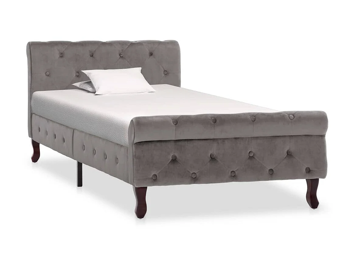 Lit-90x200 cm Gris Velours EGGB73260