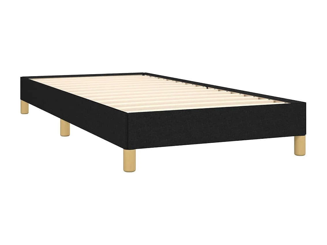 Lit-90x200 cm Noir Tissu EGGB14798