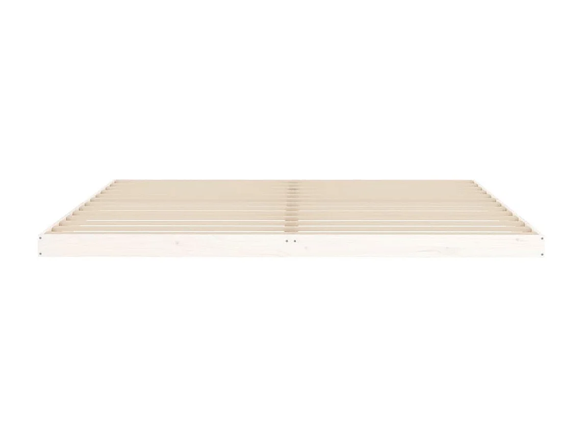 Lit-200x200 cm blanc bois de pin massif EGGB30489