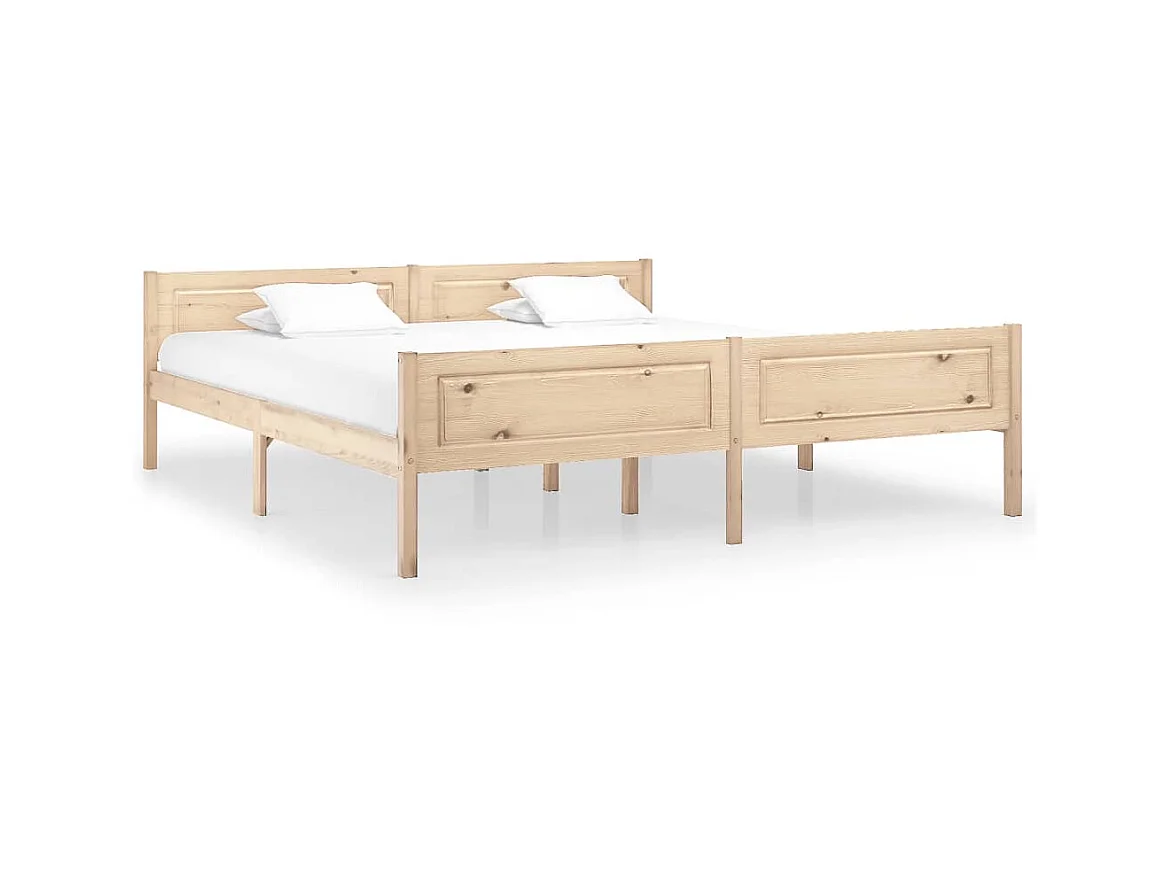 Lit-180x200 cm Bois de pin massif EGGB57382