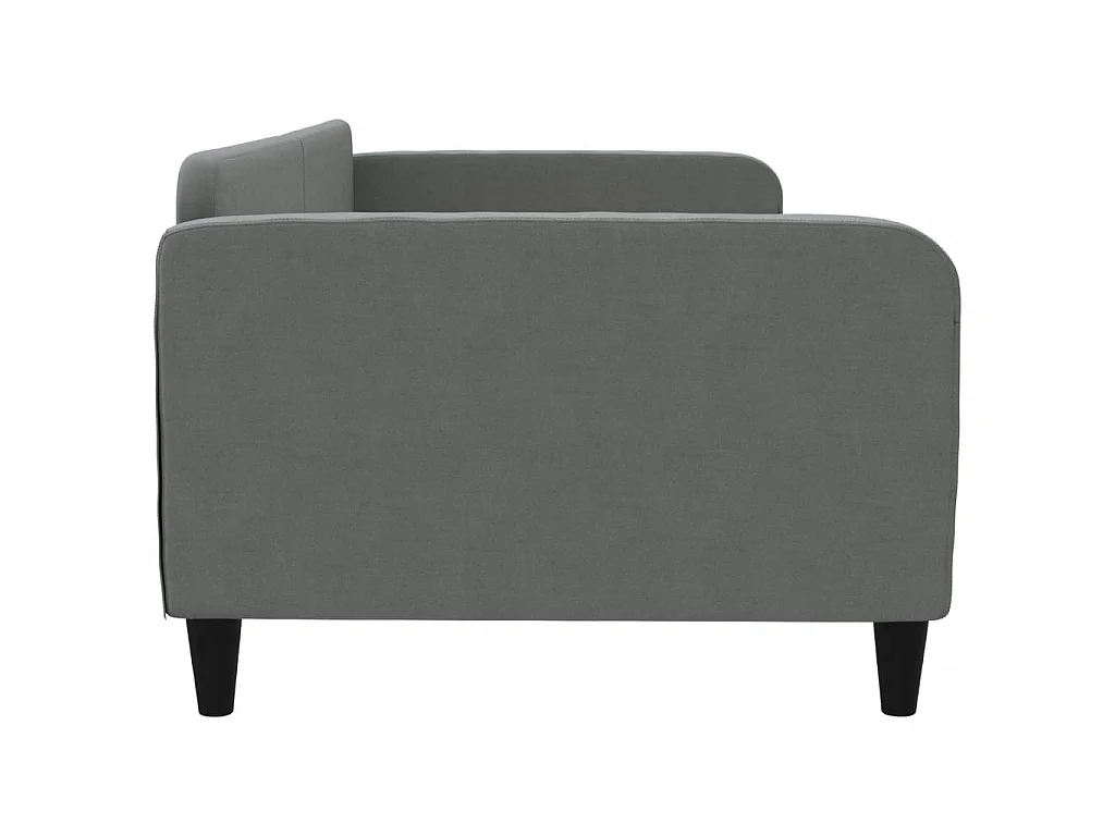 Cama de solteiro 100x200 cm tecido cinzento-escuro PT916046