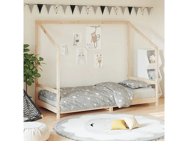 Lit-90x200 cm pour enfants bois de pin massif EGGB59321