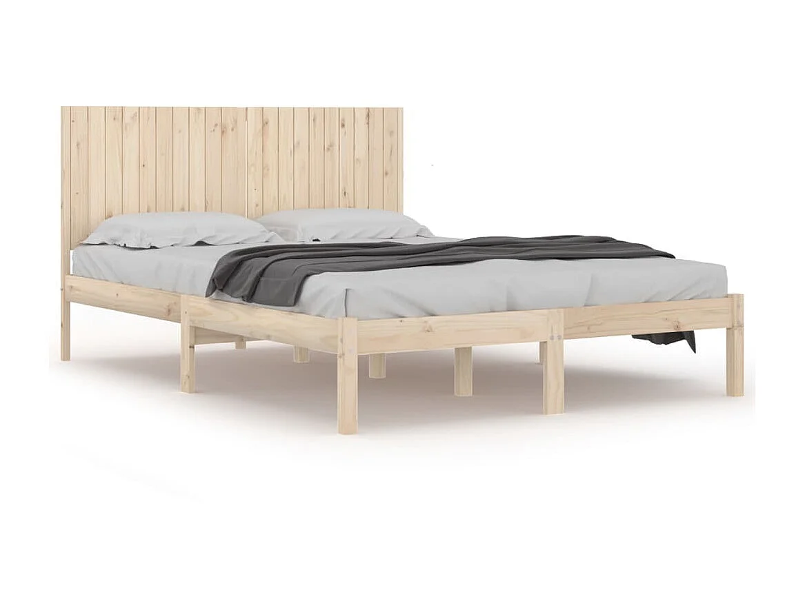 Lit-200x200 cm Bois de pin massif EGGB59386