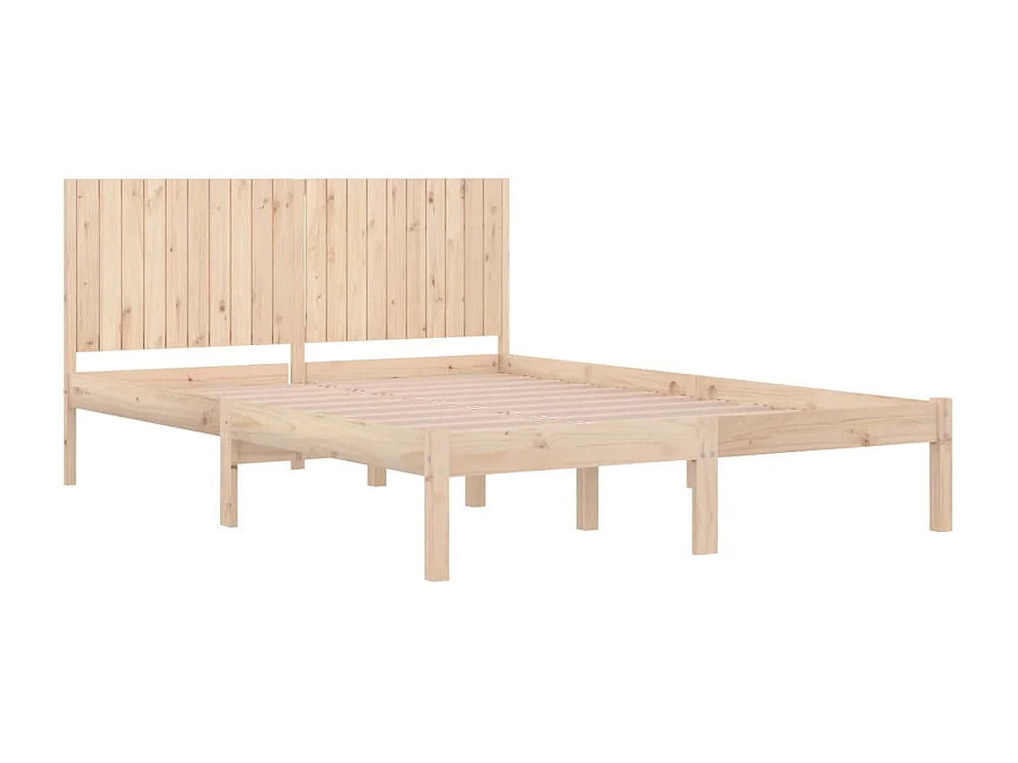 Lit-200x200 cm Bois de pin massif EGGB59386