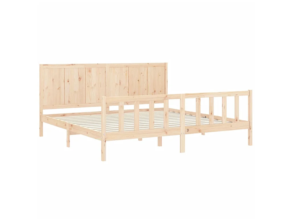 Lit-200x200 cm avec tête de lit bois massif EGGB78691