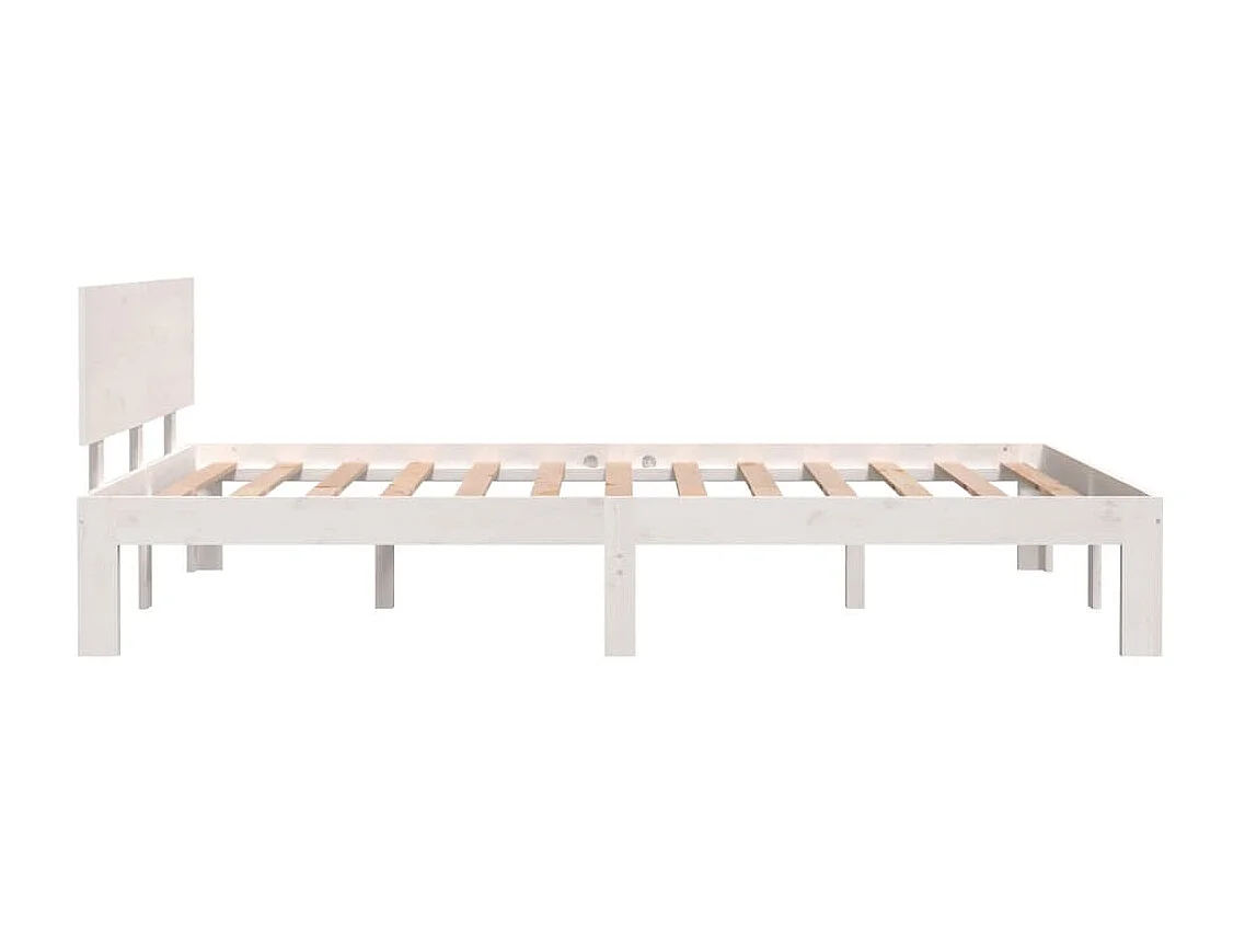 Lit-120x200 cm Blanc Bois de pin massif EGGB80838