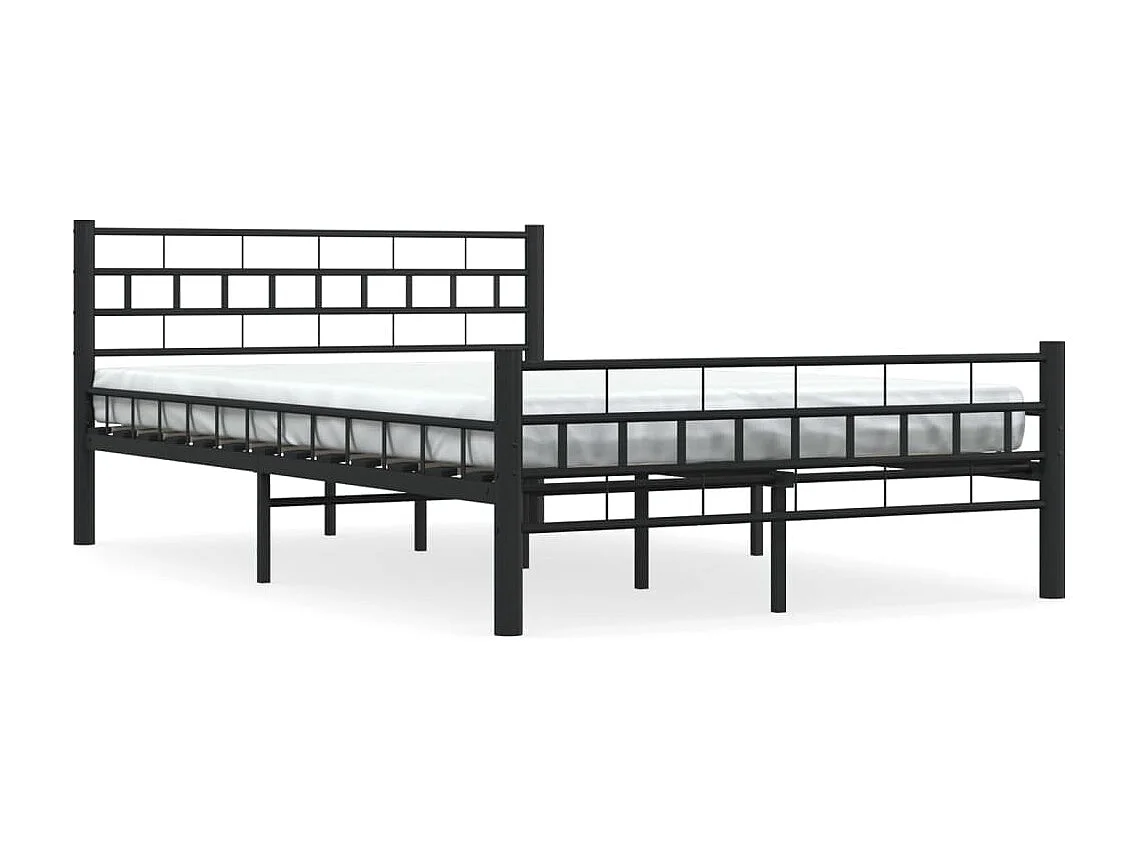Cama 140x200 cm aço preto PT544187