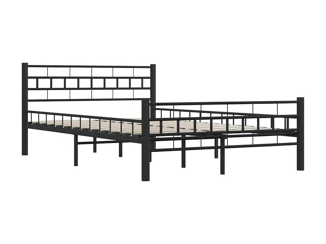 Cama 140x200 cm aço preto PT544187