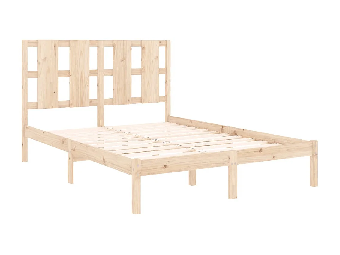 Lit-140x190 cm Bois de pin massif EGGB97555
