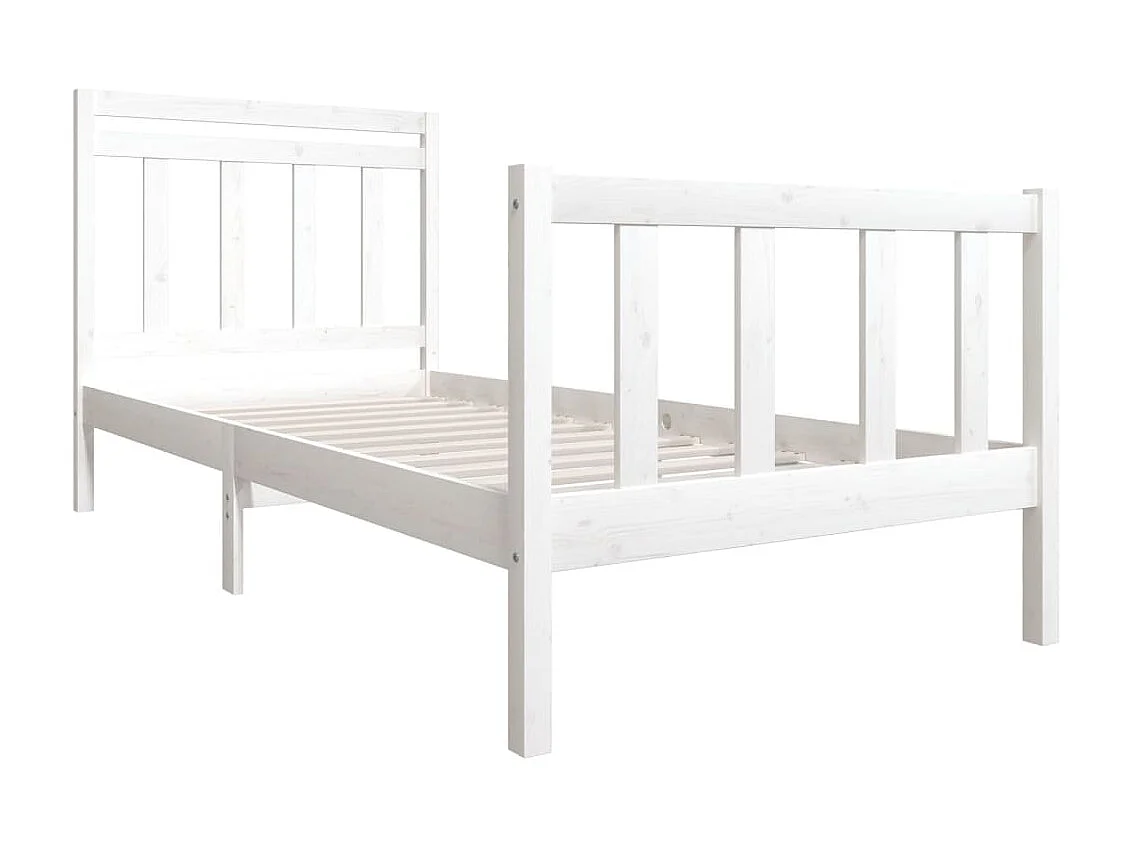 Bedframe massief hout wit 90x200 cm NL63324