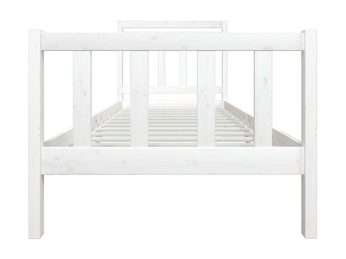 Bedframe massief hout wit 90x200 cm NL63324