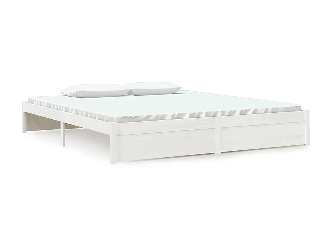 Bedframe massief hout wit 180x200 cm NL42955