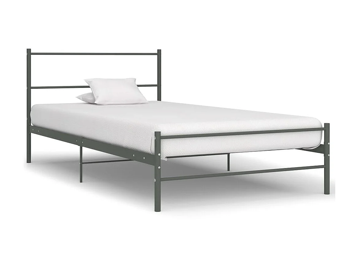 Lit-90x200 cm Gris Métal EGGB80541
