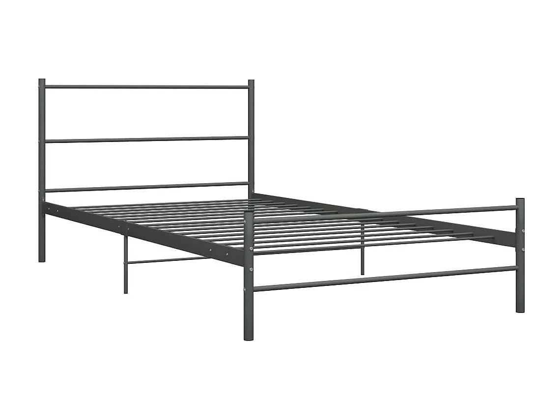 Lit-90x200 cm Gris Métal EGGB80541