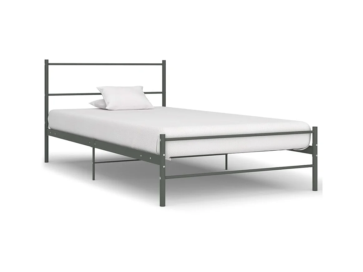 Lit-90x200 cm Gris Métal EGGB80541