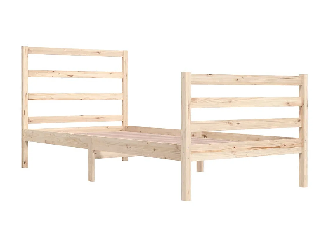 Cama 90x200 cm madera maciza de pino ES39871