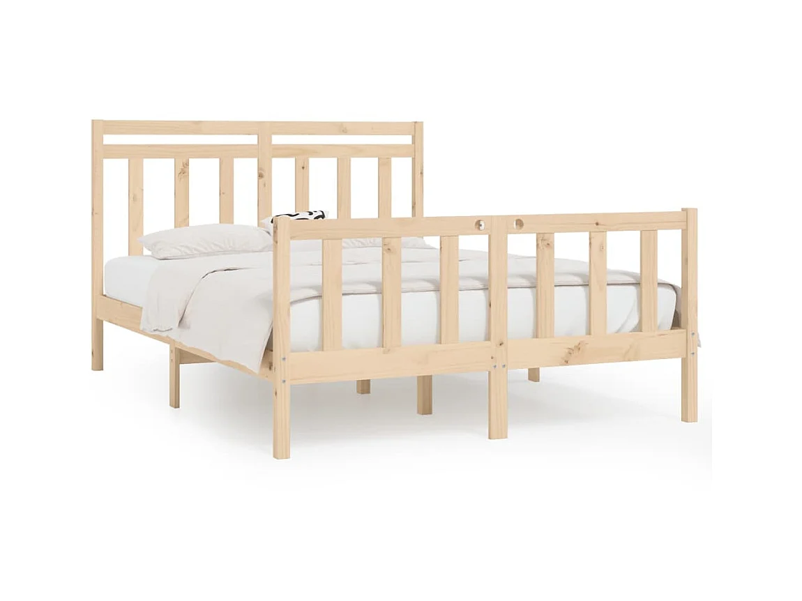 Lit-160x200 cm Bois de pin massif EGGB97216