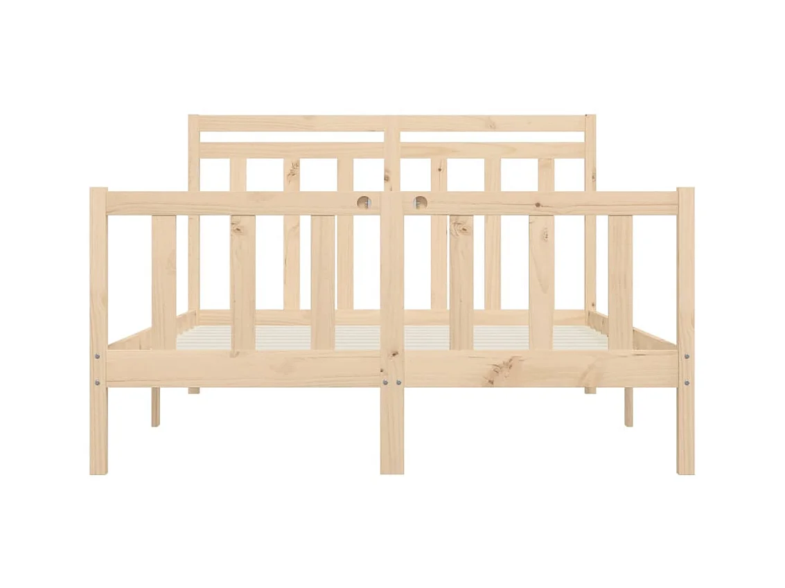 Lit-160x200 cm Bois de pin massif EGGB97216