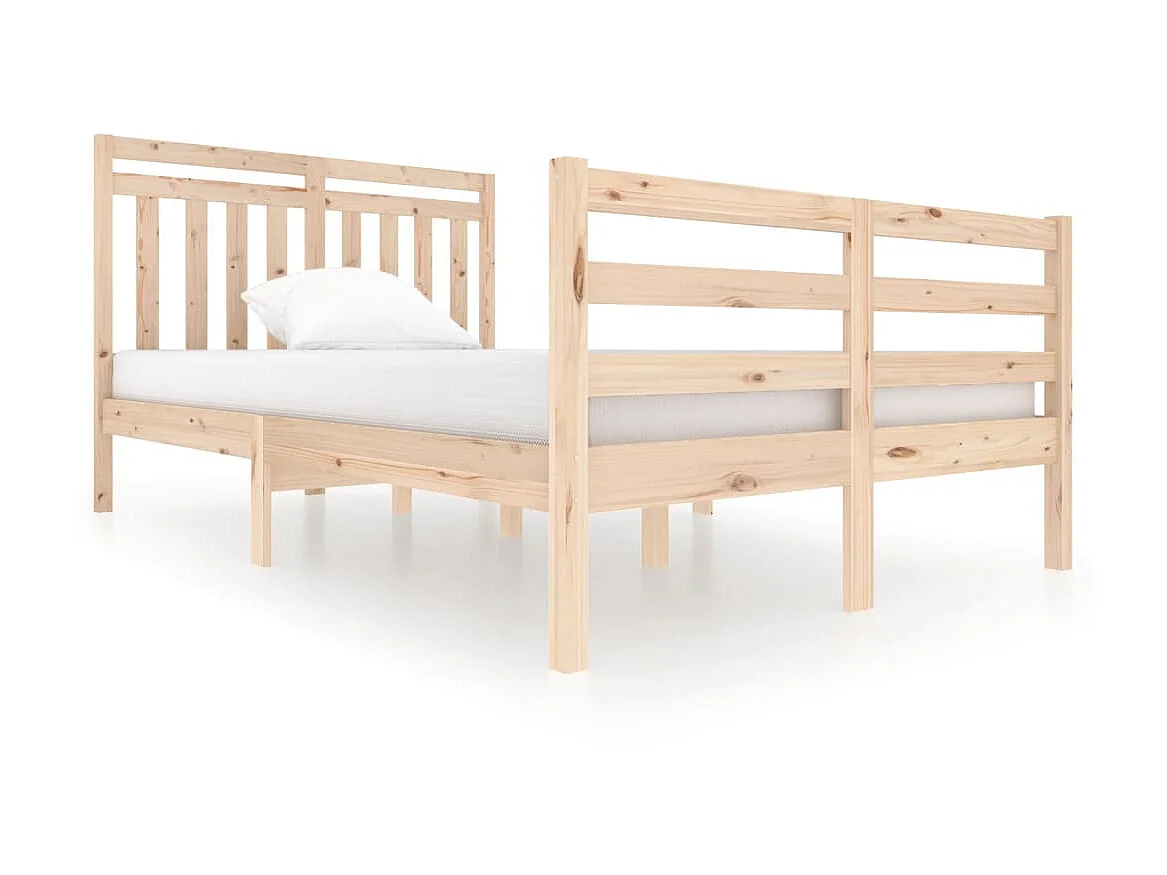 Lit-120x200 cm Bois massif EGGB75180