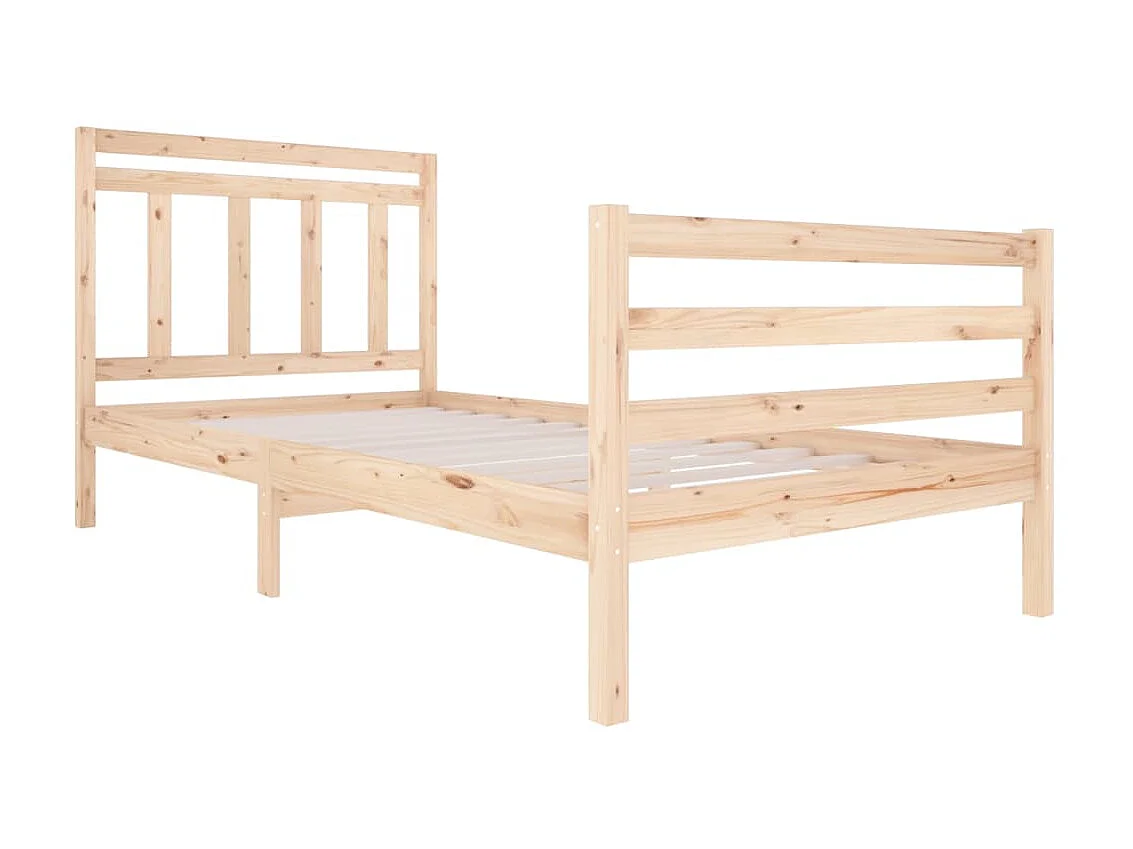 Lit-120x200 cm Bois massif EGGB75180