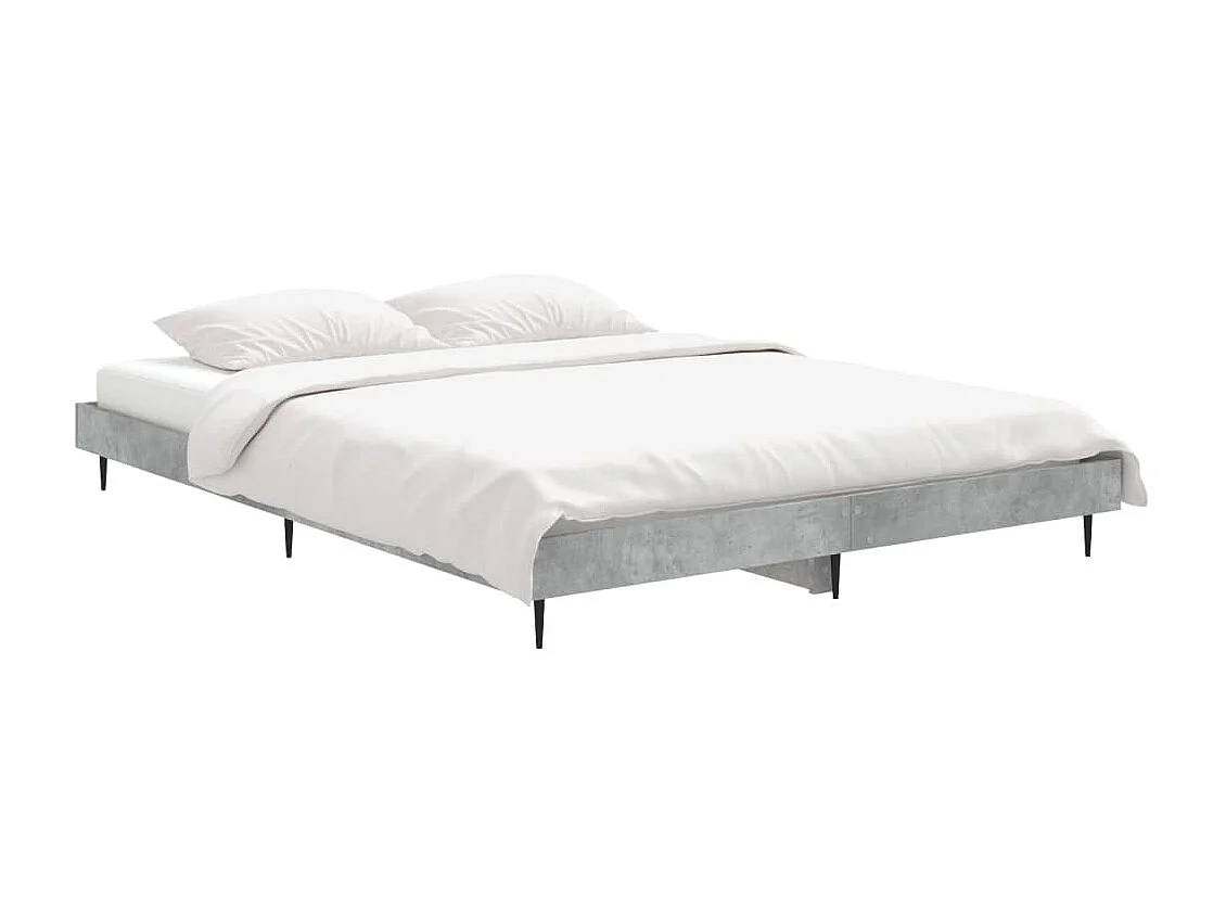 Cama 140x190 cm derivados de madeira cinza cimento PT661726