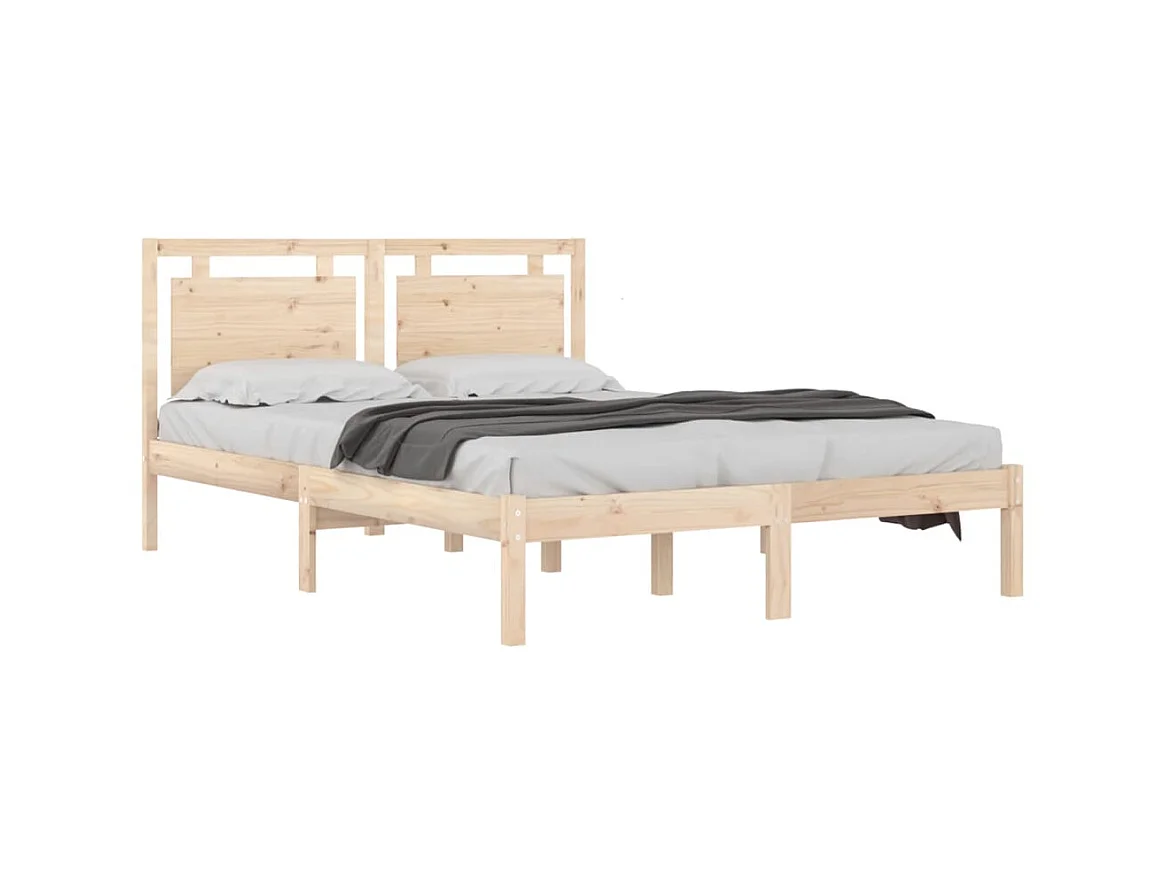 Lit-120x200 cm Bois massif EGGB11188