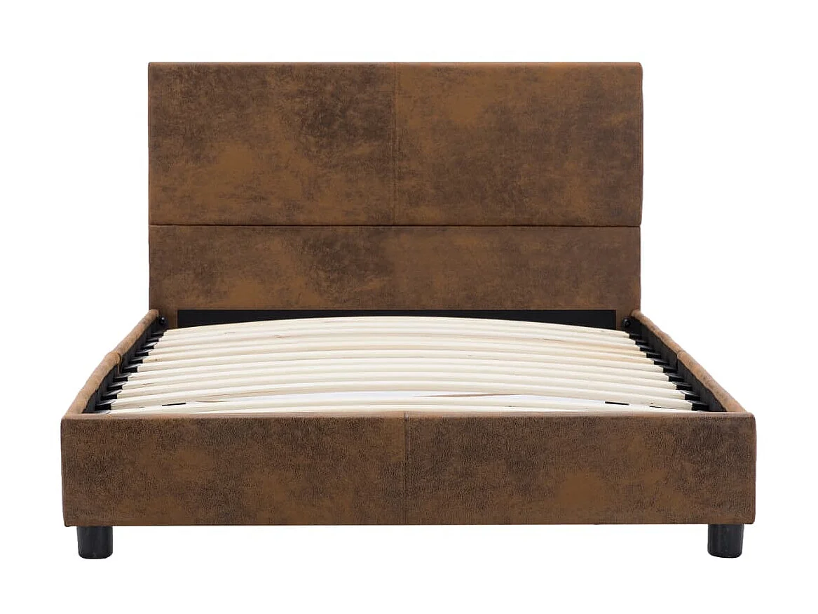 Lit-100x200 cm Marron Similicuir daim EGGB25731