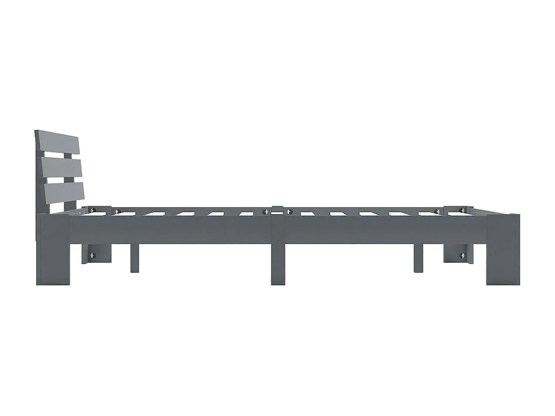 Bedframe massief grenenhout grijs 140x200 cm NL68128