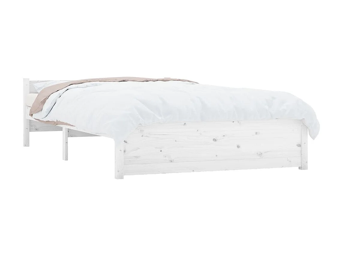 Estructura de cama madera maciza blanco 120x200 cm ES894926