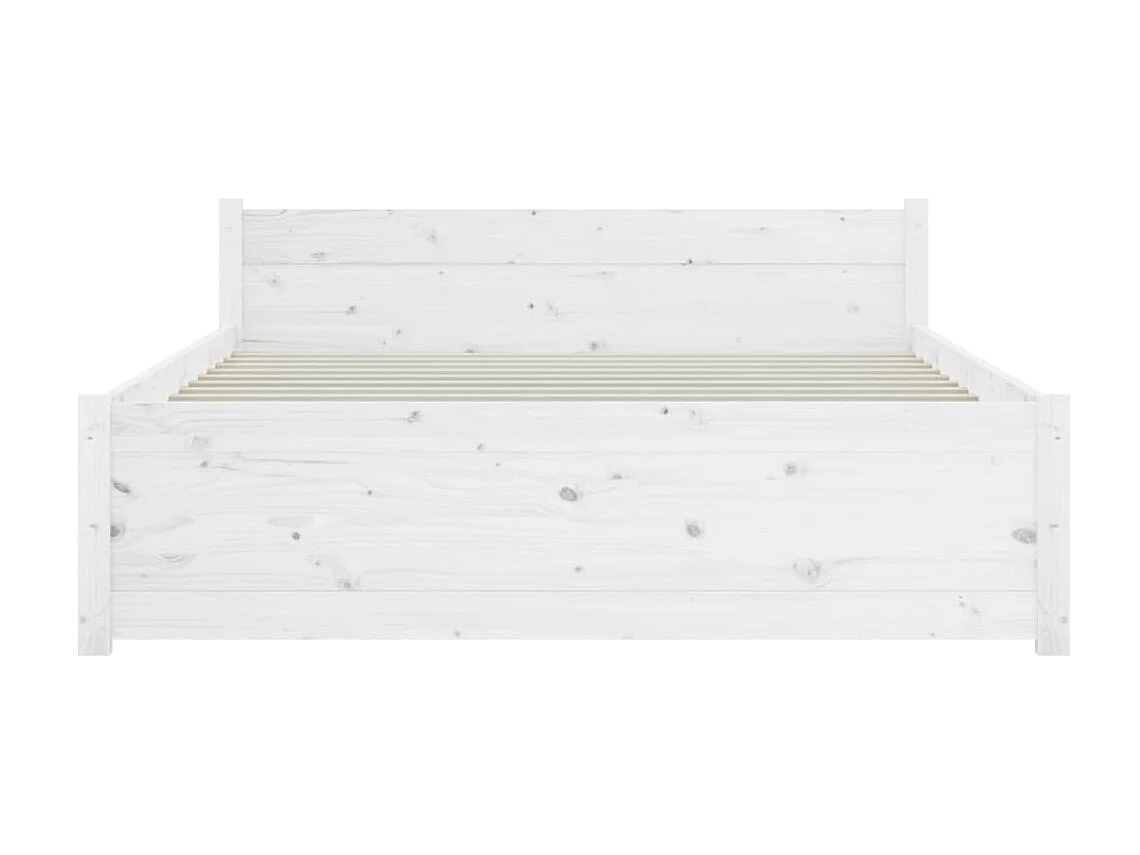 Estructura de cama madera maciza blanco 120x200 cm ES894926