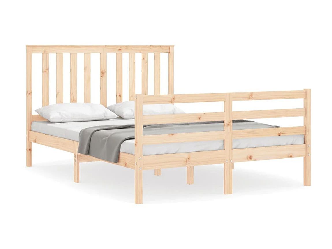 Bedframe met hoofdbord massief hout NL97101