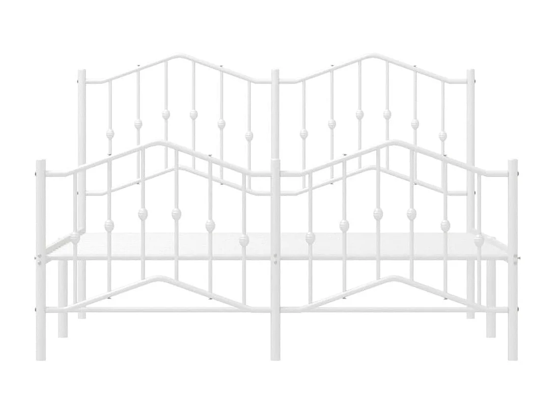 Bedframe met hoofd- en voeteneinde metaal wit 140x200 cm NL38059