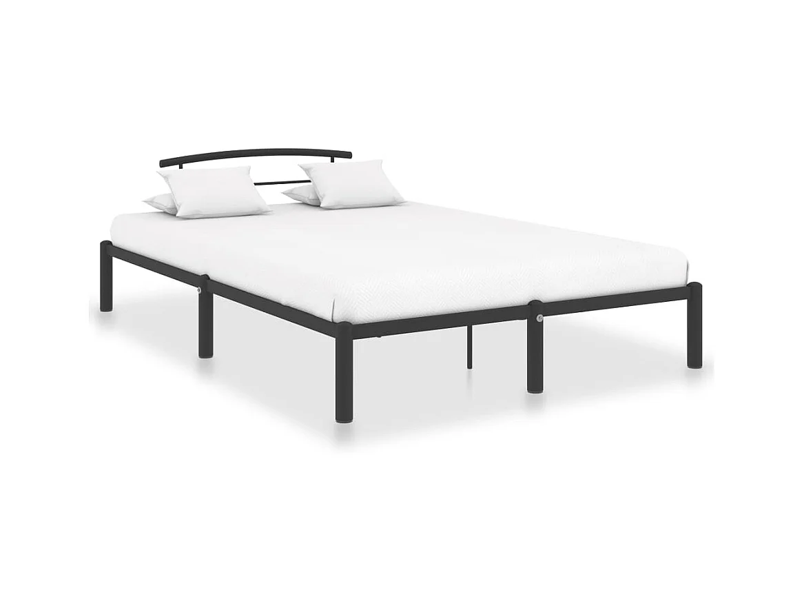 Lit-160x200 cm Noir Métal EGGB33029