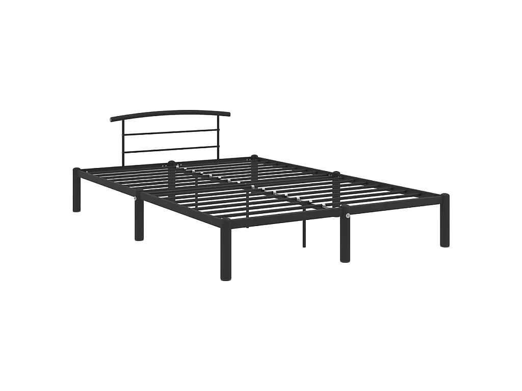 Lit-160x200 cm Noir Métal EGGB33029