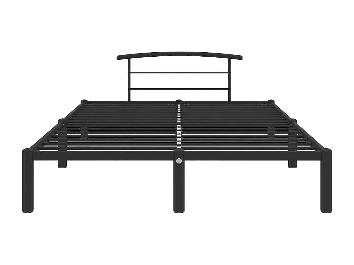 Lit-160x200 cm Noir Métal EGGB33029