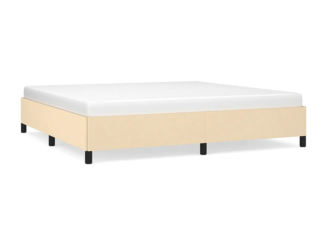 Lit-200x200 cm Crème Tissu EGGB11777