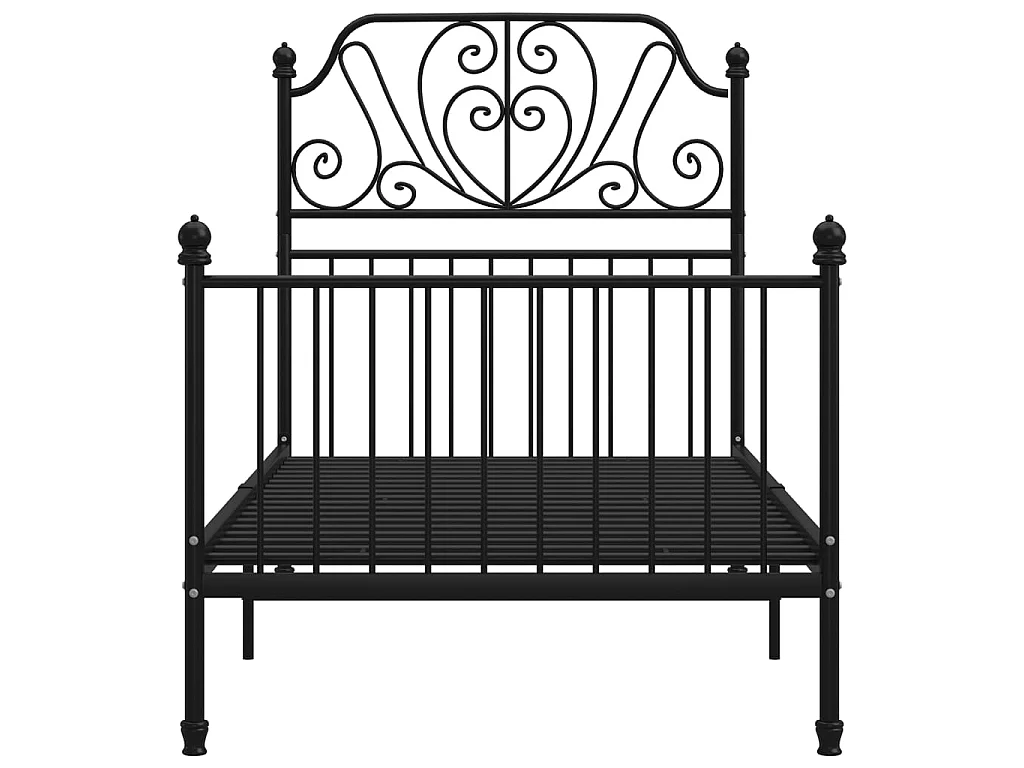Cama 90x200 cm metal preto PT752422