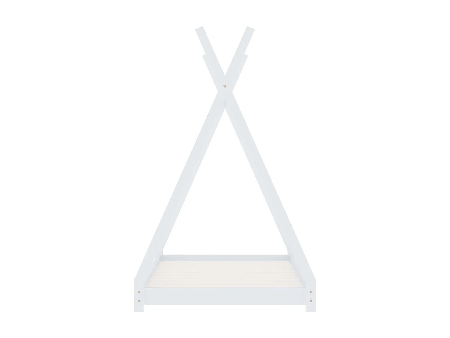 Cama para crianças 90x200 cm pinho maciço branco PT977726